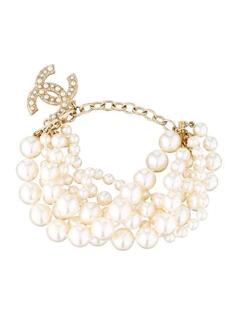 chanel pearl bracelet belt stone|Chanel jewelry original.